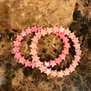 Pink Star Bracelets set of 2