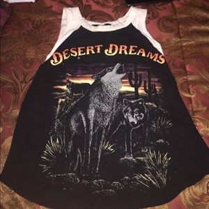 Wolf shirt, semi crop top