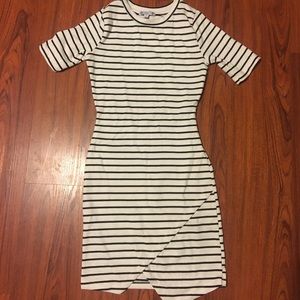 Striped form fitting dress