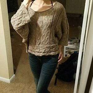 Beige knit top