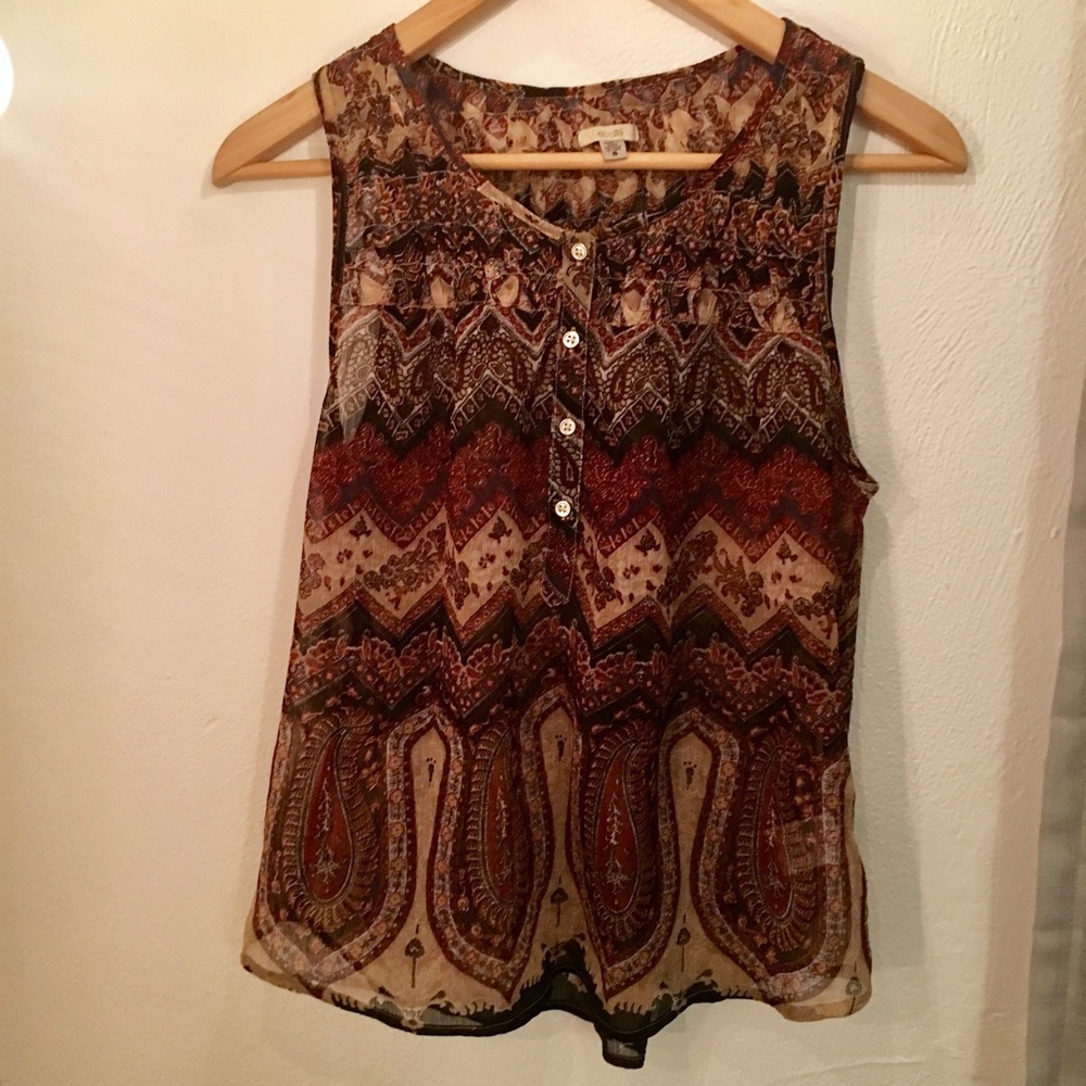 ecote chiffon tank top