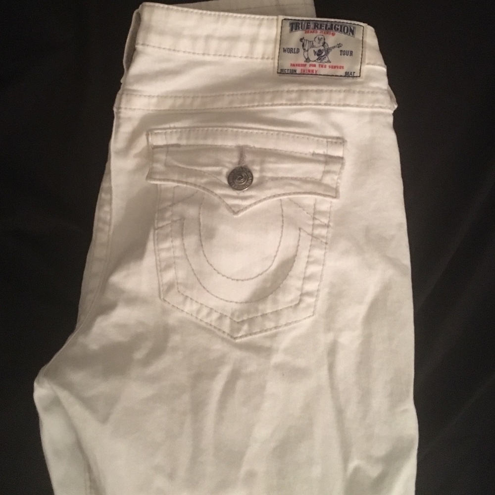 White true religion skinny jeans OBF