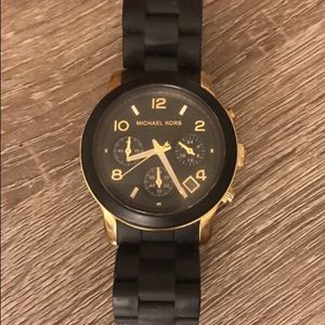 Michael Kors black and Gold watch