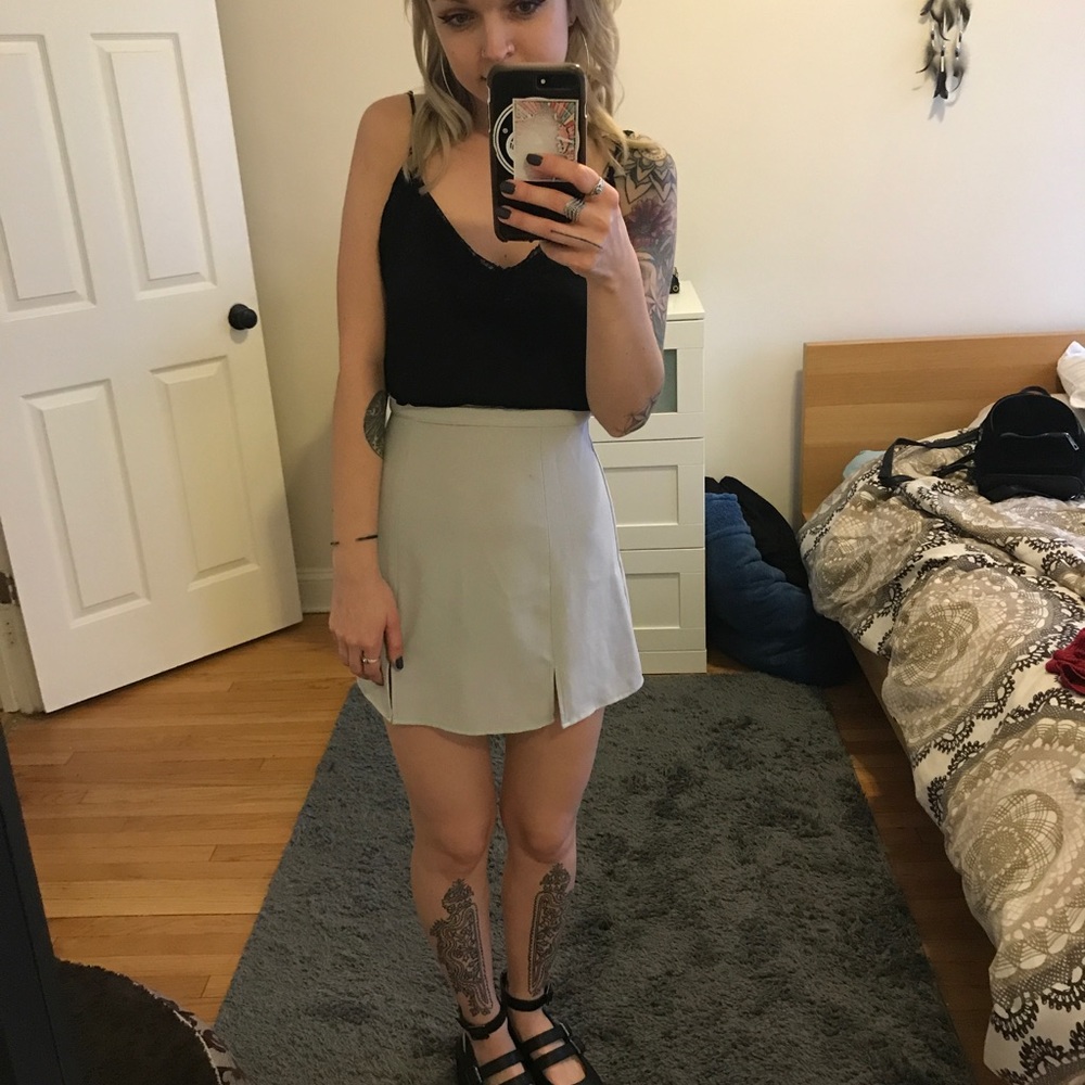 Off whitish blue skirt