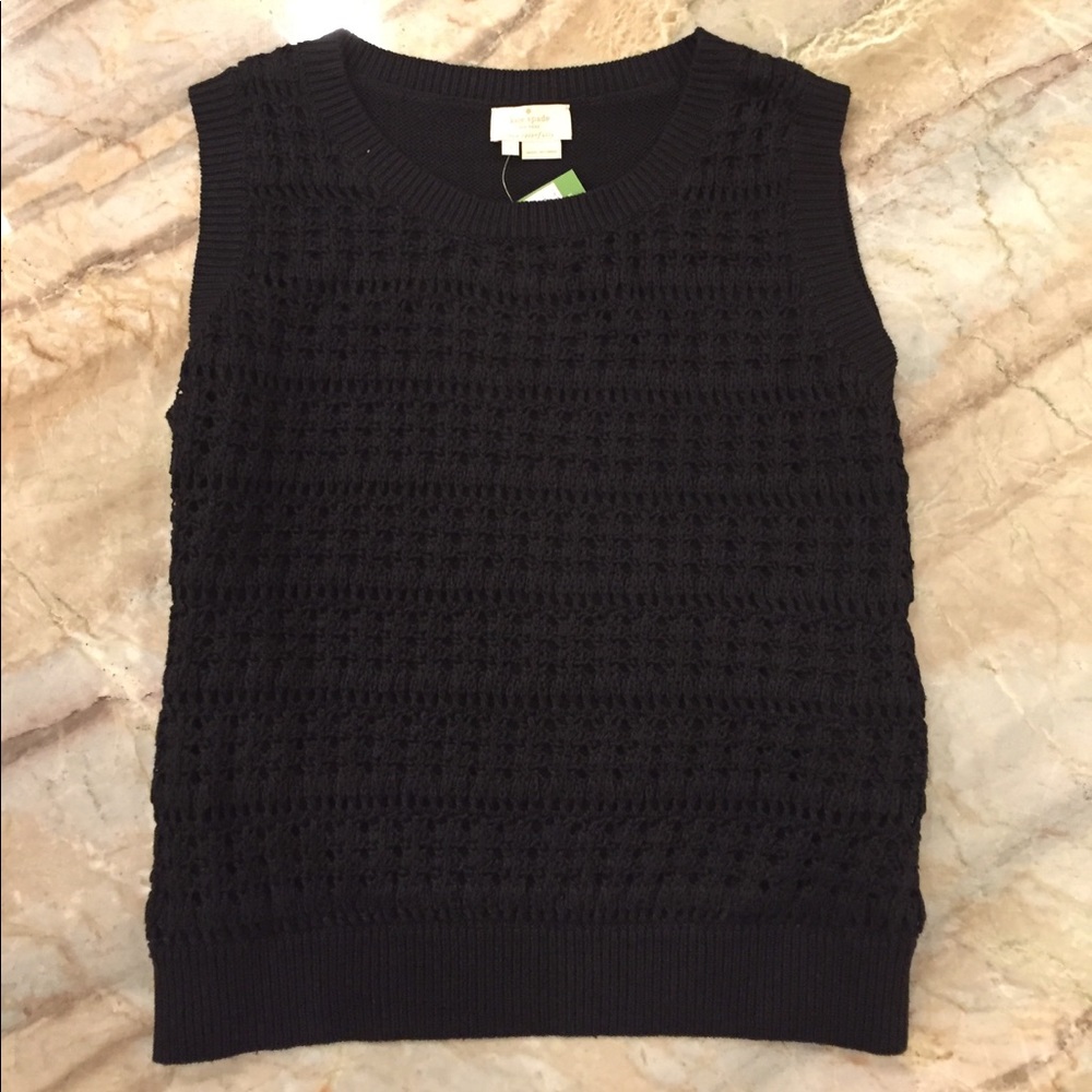 NWT Kate Spade Open Knit Sleeveless Sweater Tank
