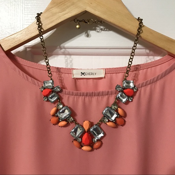 🎀Pink Shift Dress 3/4 sleeve small Everly Tobi - Picture 6 of 6