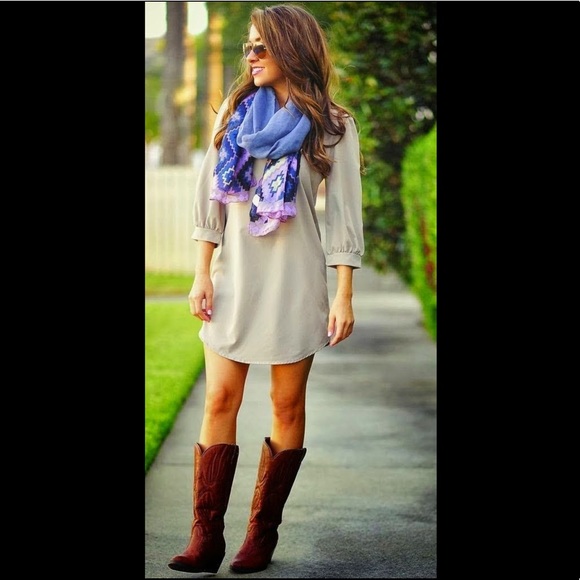 🎀Pink Shift Dress 3/4 sleeve small Everly Tobi - Picture 5 of 6