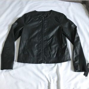 Apt 9 Black Faux Leather Jacket