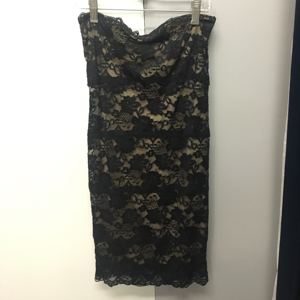 Lace bodycon tight tube dress