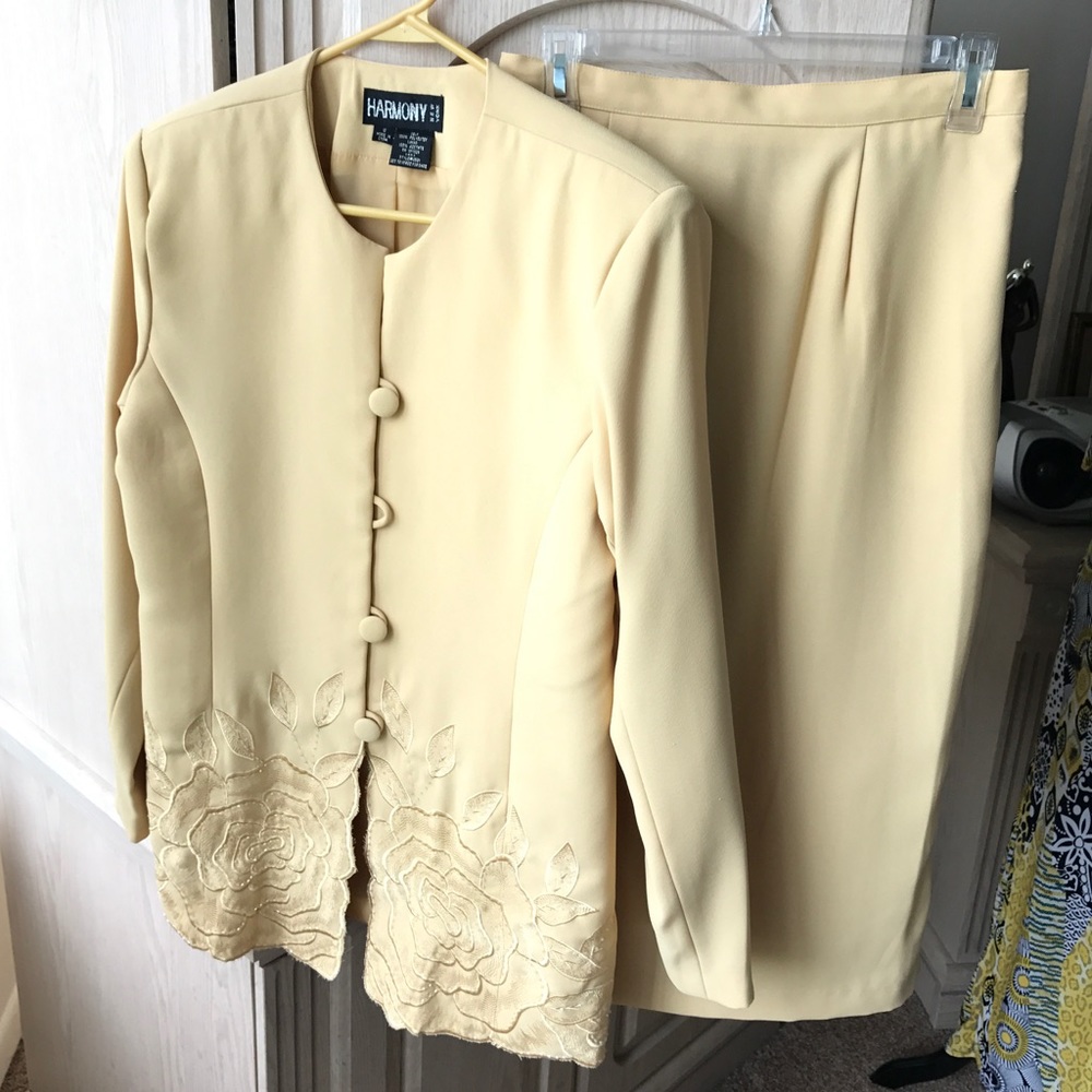 Two Piece Golden Yellow Suit