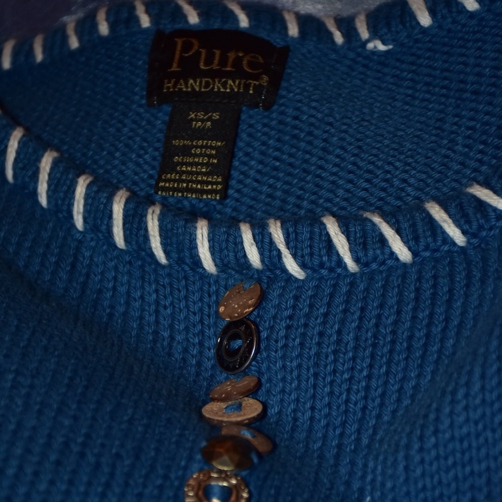 Pure HANDKNIT Blue Sweater💙