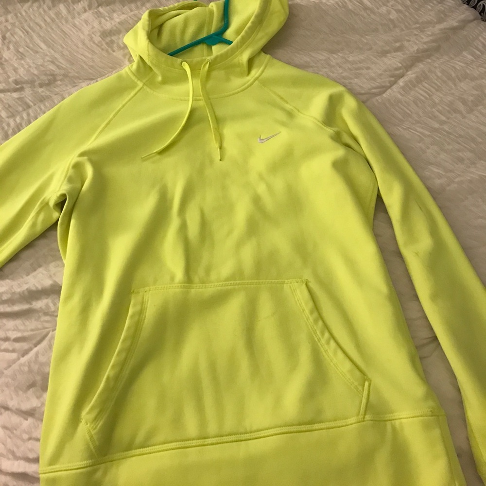 neon yellow nike hoodie