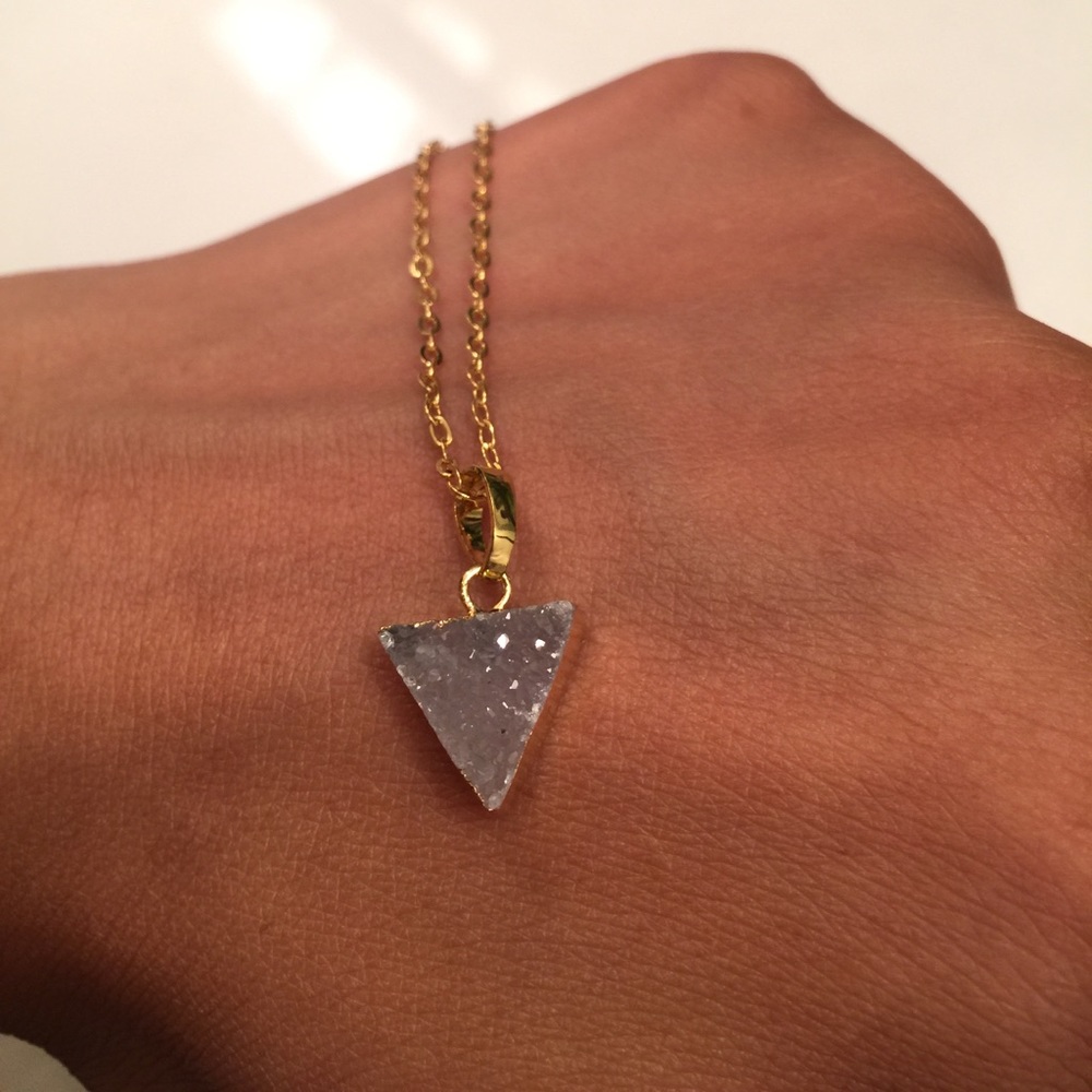 Genuine Agate Druzy 16 inch necklace