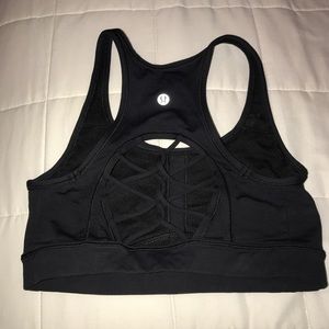 nwot black lululemon sports bra