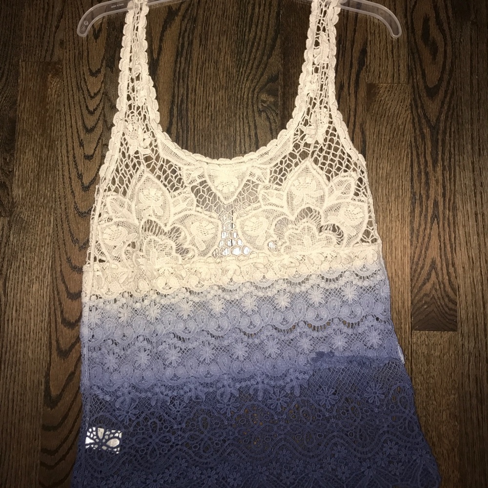 Lace ombré tank top