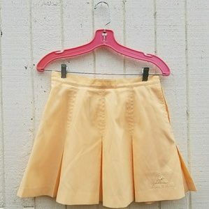 Yellow-peach pleated skirt
