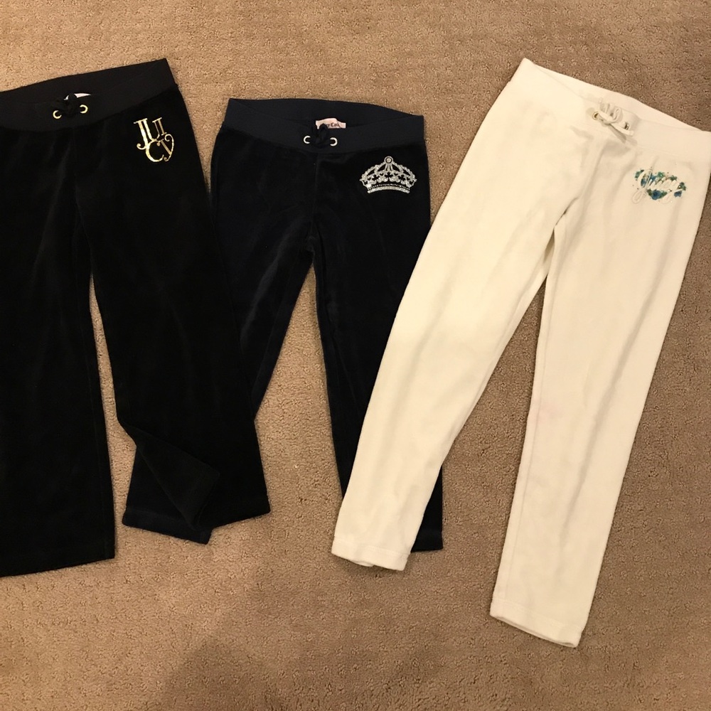 Juicy girls velour track pants
