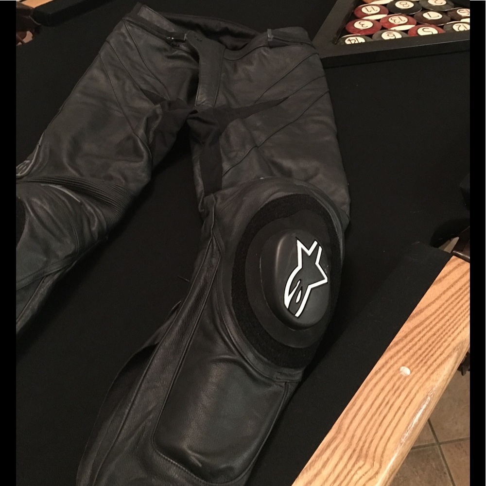 Alpine Leather lined and padded motorcycle pants