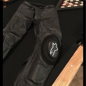 Alpine Leather lined and padded motorcycle pants