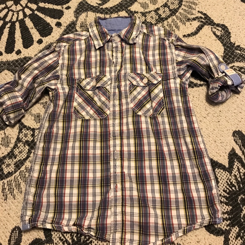 Boys long-sleeve button up shirt.