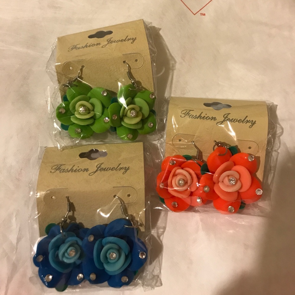 Flower earrings