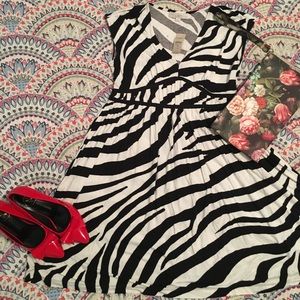 Zebra Fit N Flare Loft Dress