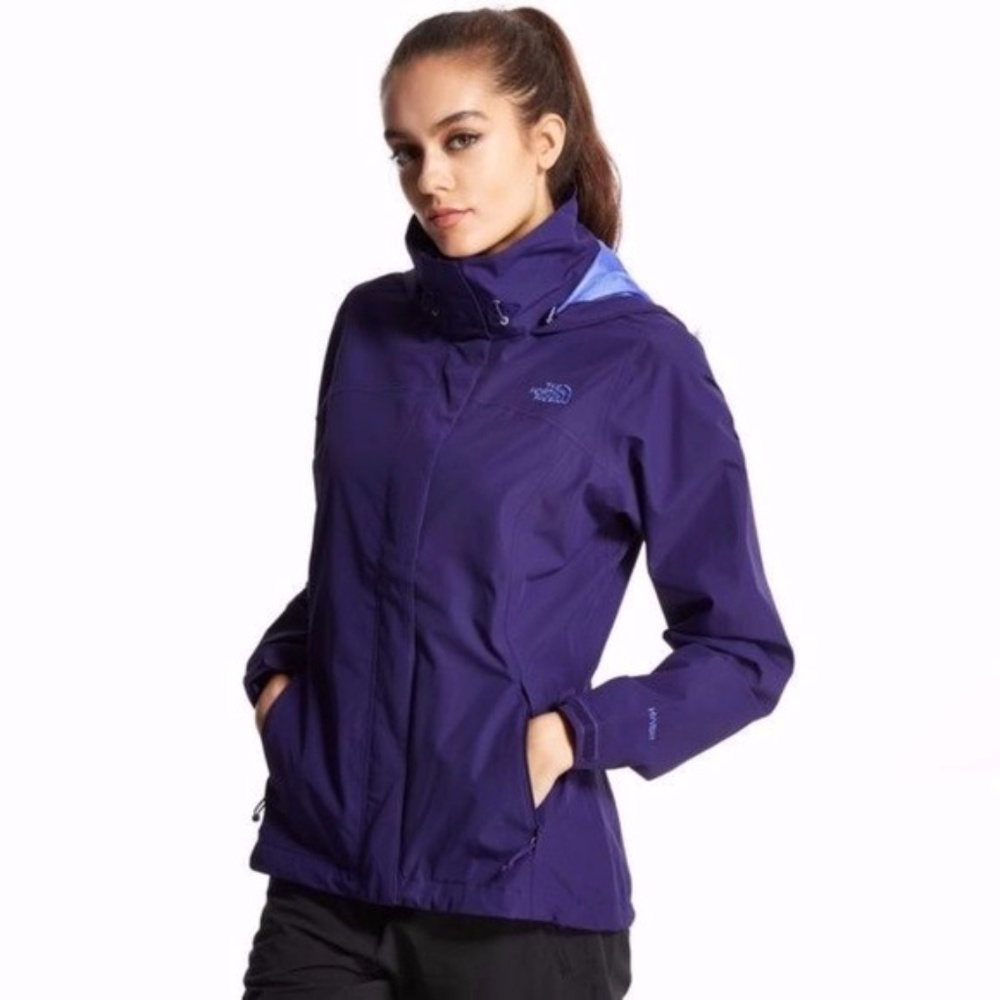 North Face Raincoat HyVent Navy/Cosmic Orange S/P
