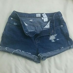 CK 90's Distressed/Cutoff Shorties