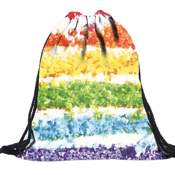 🆕 Rainbow Drawstring Bag - Picture 1 of 1