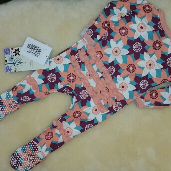 Kickee Pants Ruffle Footie - Pasqueflower - Picture 2 of 2