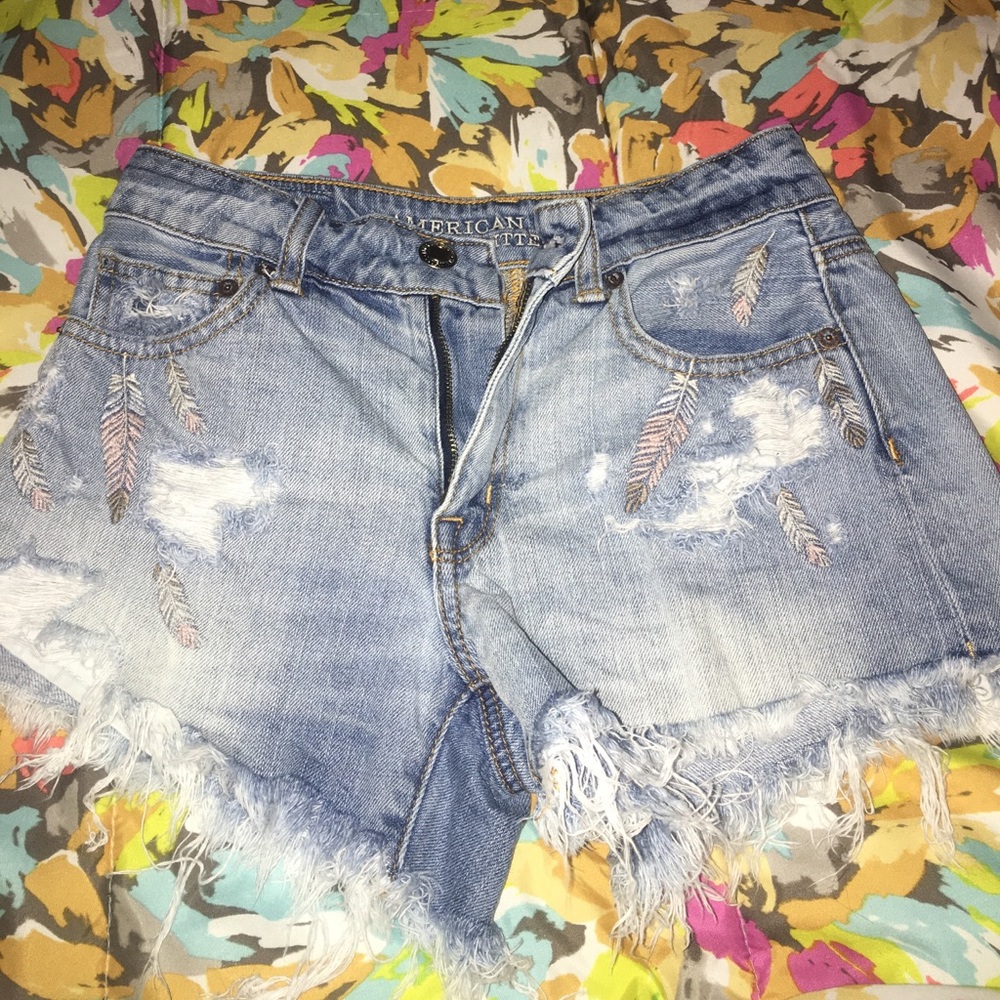 american eagle festival hi rise shorts