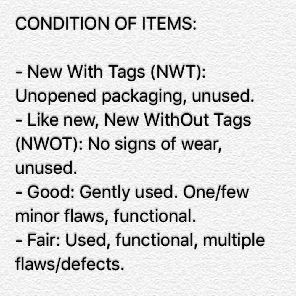How items are described in this listing