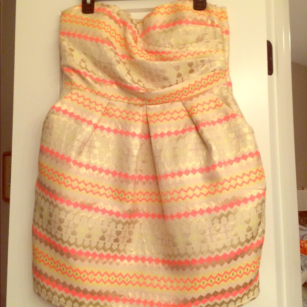 Strapless cocktail dress