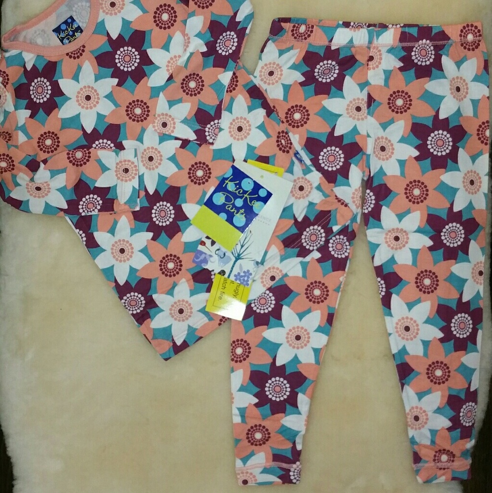 Kickee Pants Long Sleeve 2pc Set - Pasqueflower