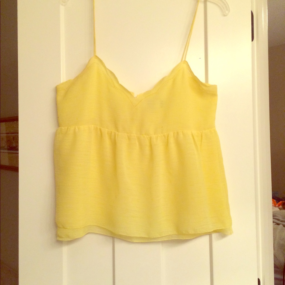 Dolce vida-Yellow tank with beautiful back detail
