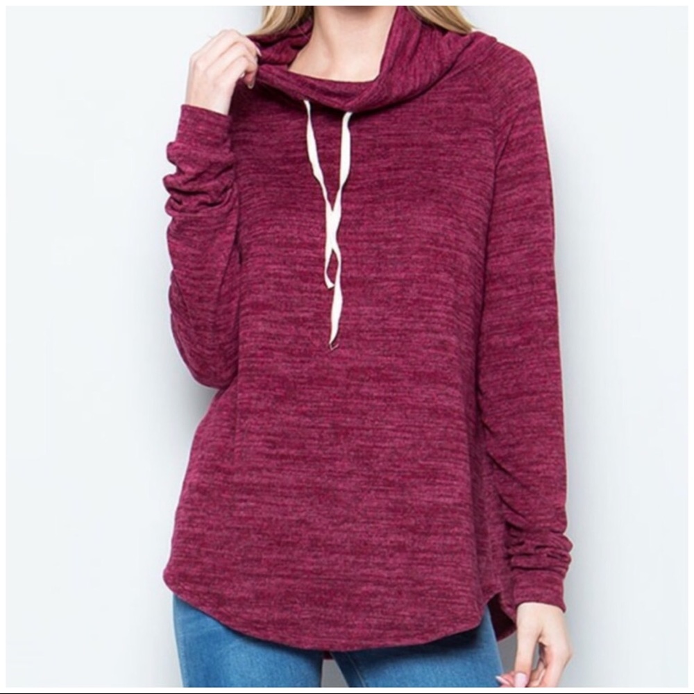 Cowl Neck Long Sleeve Sweater - Picture 3 of 5