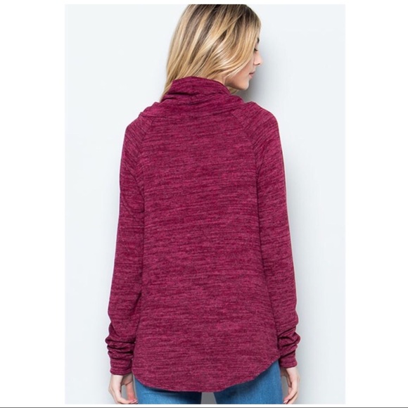 Cowl Neck Long Sleeve Sweater - Picture 4 of 5