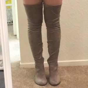 Catherine Malandrino thigh high suede boots