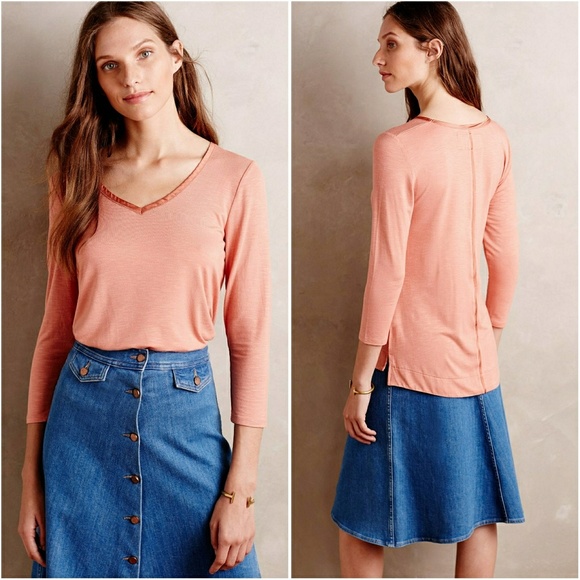 Anthropologie Tops - New Anthropologie Pure Good Satin Trim Size Small