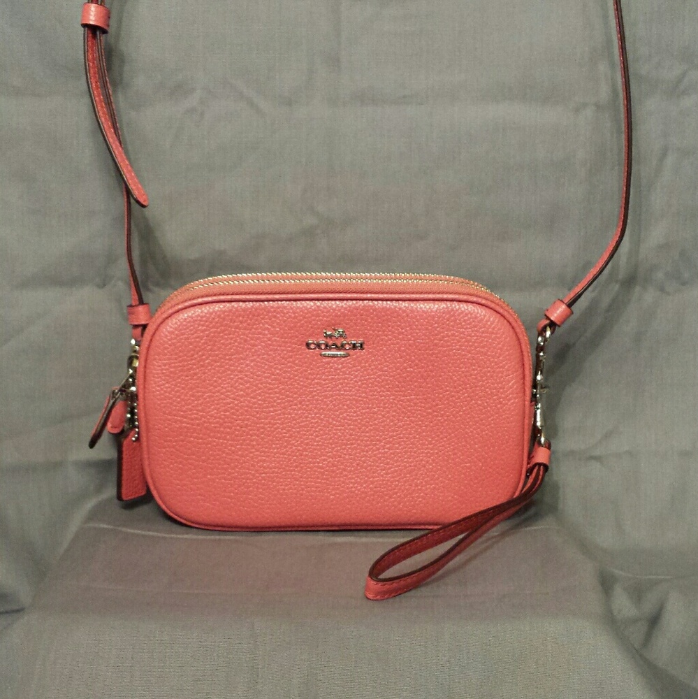 COACH Peony Pink Crossbody / Clutch Bag NWT