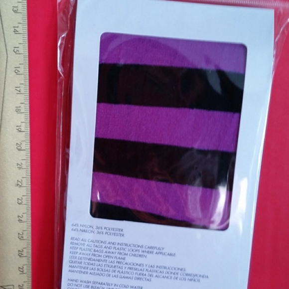 Kids Purple Striped Tights Halloween Accessory  - Picture 2 of 3