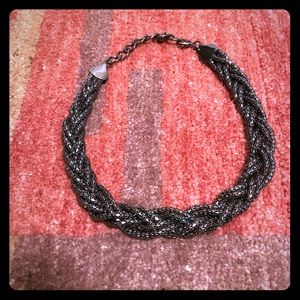 Gorgeous 18 in Sparkly Black Braided Necklace