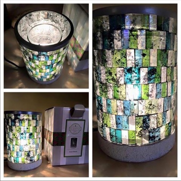 Scentsy ocean mosaic candle wax warmer sea glass - Picture 3 of 4