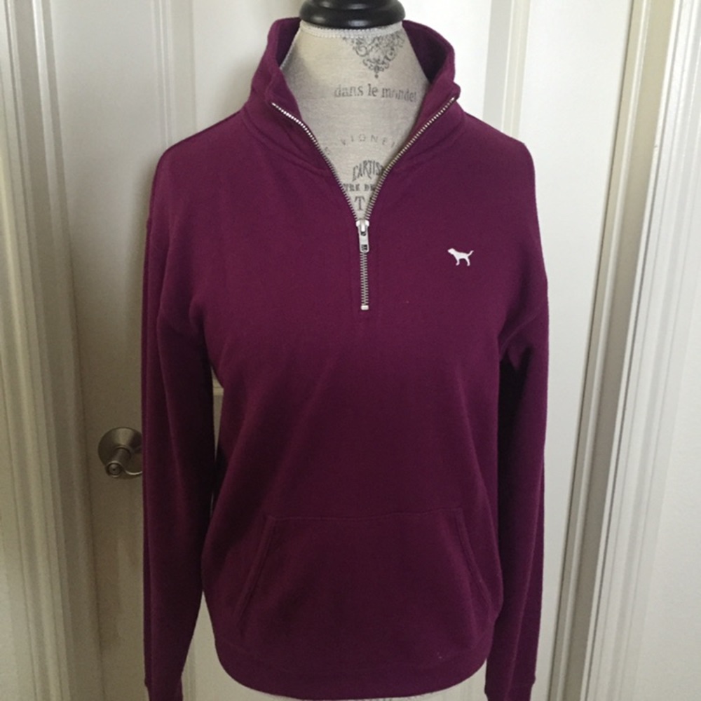 Berry VS PINK half zip jacket