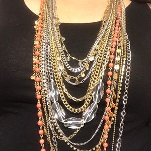 Beautiful J.Crew Layered Chain Statement Necklace
