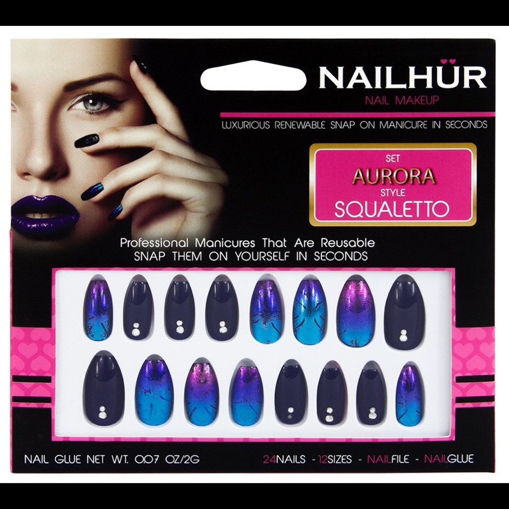 NWT Nailhur "Aurora" Stilletto Set
