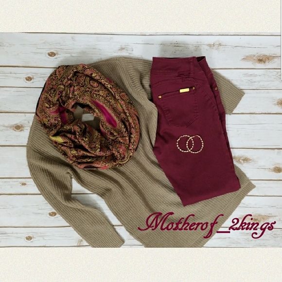 🔥SALE🔥TAN CRISS-CROSS BACK SWEATER - Picture 2 of 5