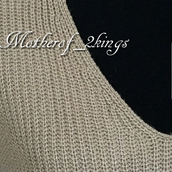 🔥SALE🔥TAN CRISS-CROSS BACK SWEATER - Picture 5 of 5