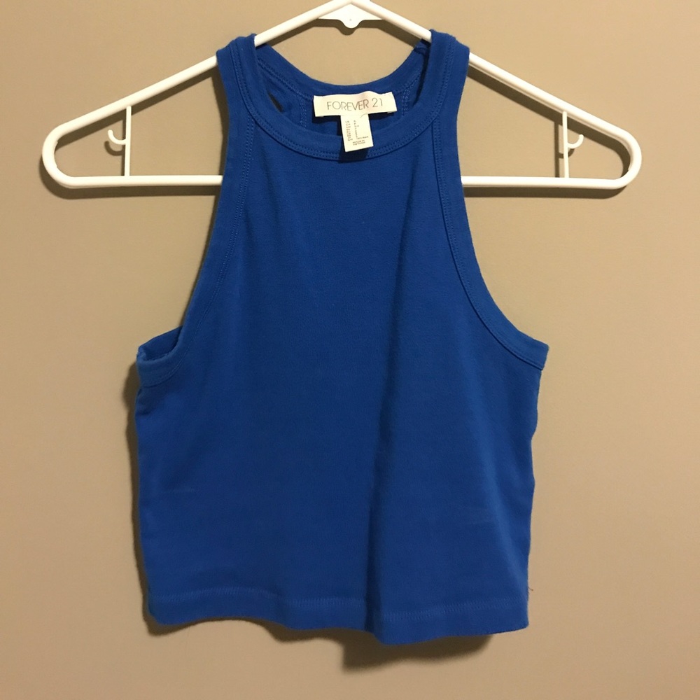 Blue crop top