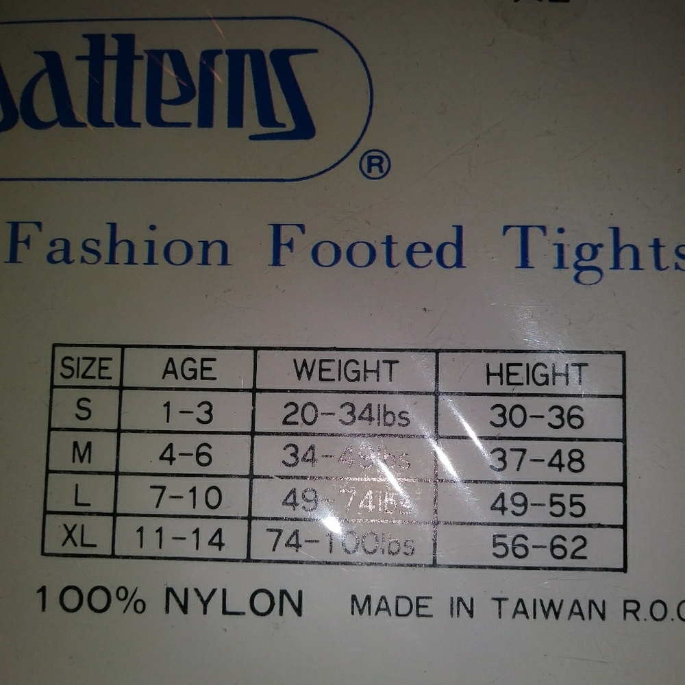 Girl's fashion footed tights RED - Picture 3 of 3